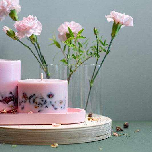 Hand-made Soy Wax Candle with Peony Scent