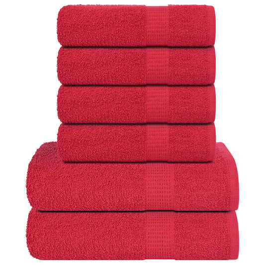 6-delige Handdoekenset FROGN 360 g/m² rood