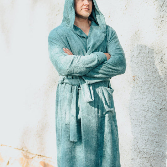 Unisex Hooded Bathrobe - Bamboo Terry