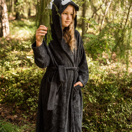 Bamboo Terry Bathrobe WOLF – For KIDS (Size 122-150)