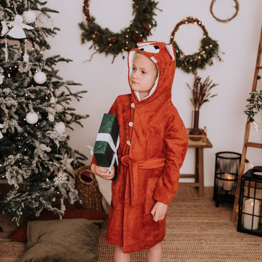 Bamboo Terry Bathrobe FOX - For TODDLERS (Size 82/86-116)
